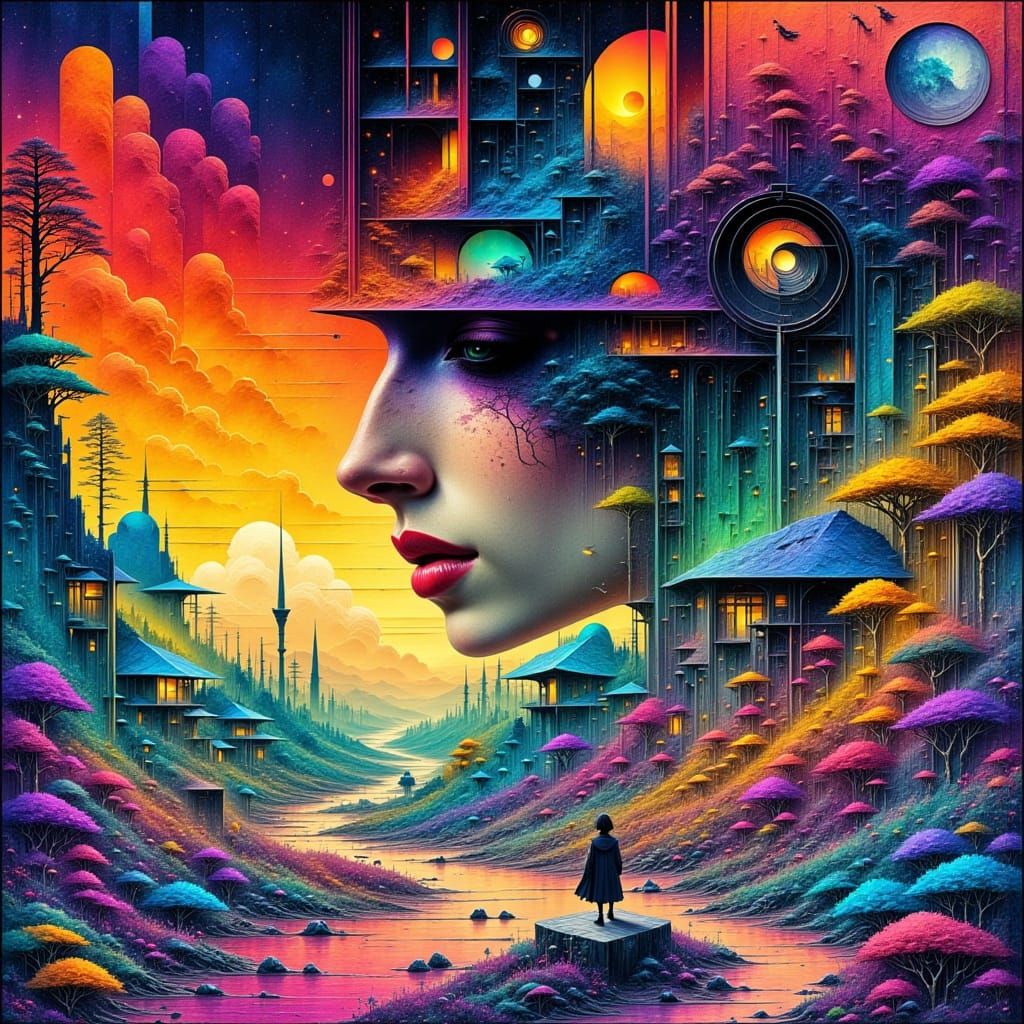 Art Deco Geometry with Metallic Accents