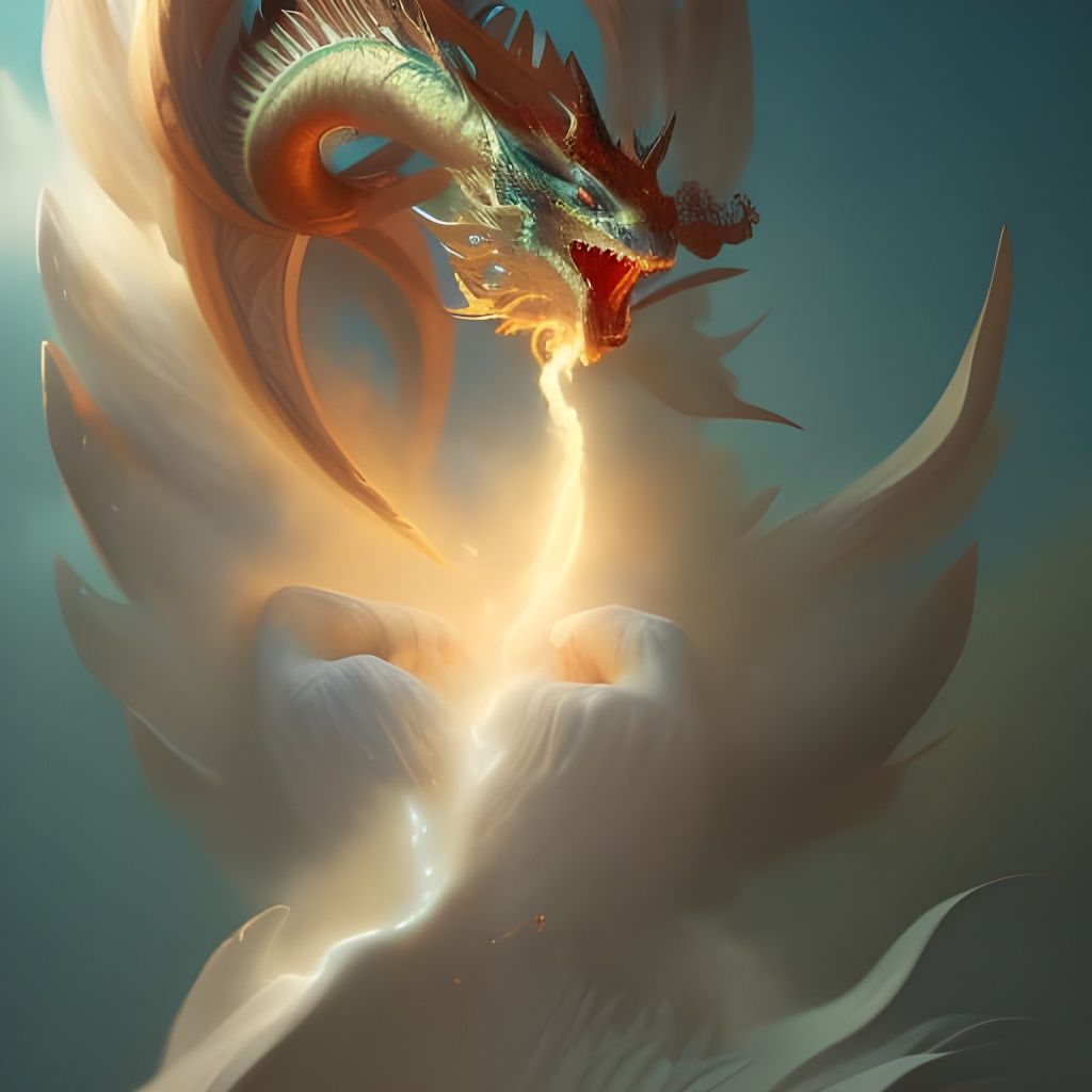 Cosmic Dragon Portrait in Ethereal Fantasy Style