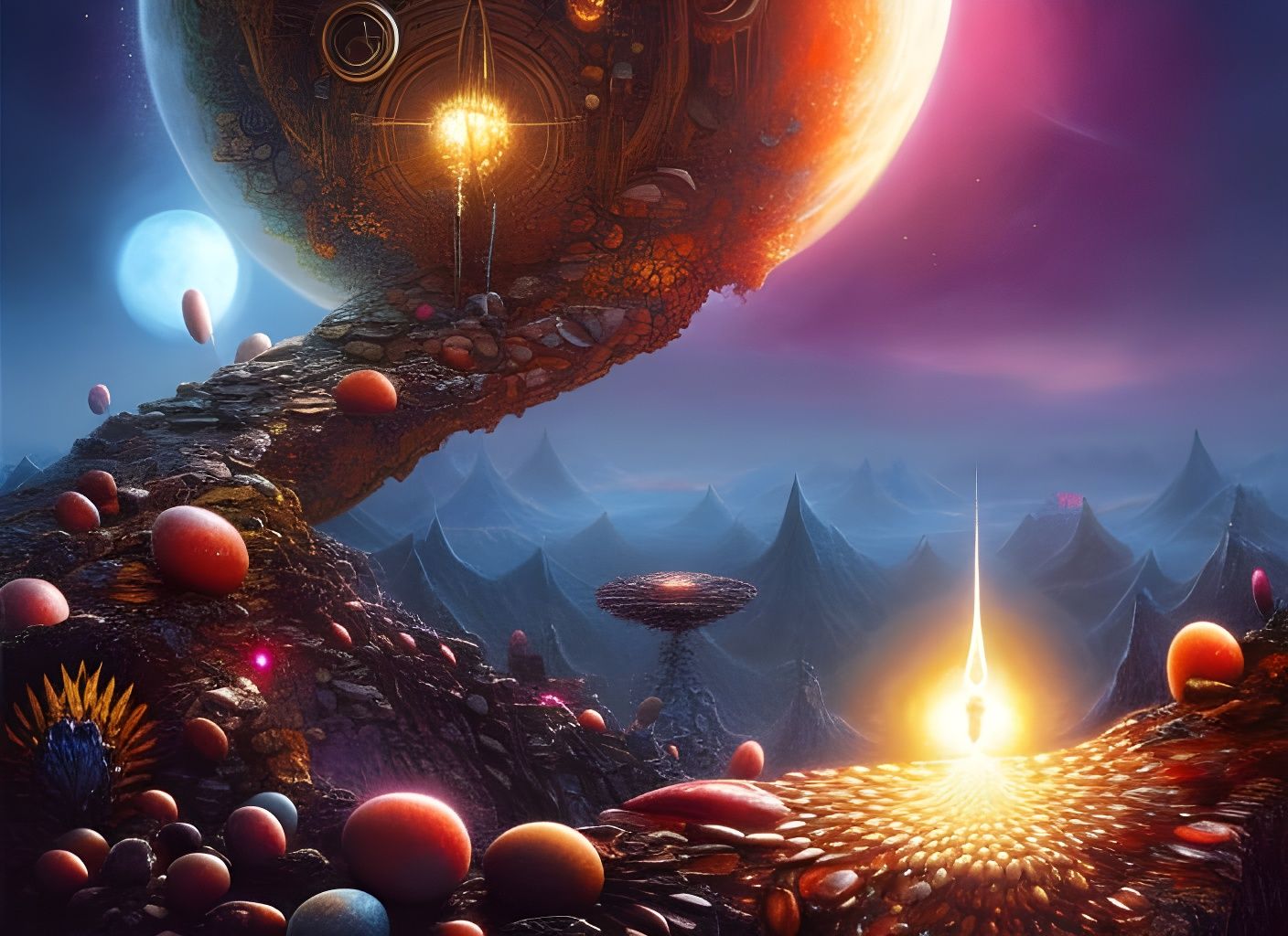 God of Eggs Consumes Itself: Digital Illustration