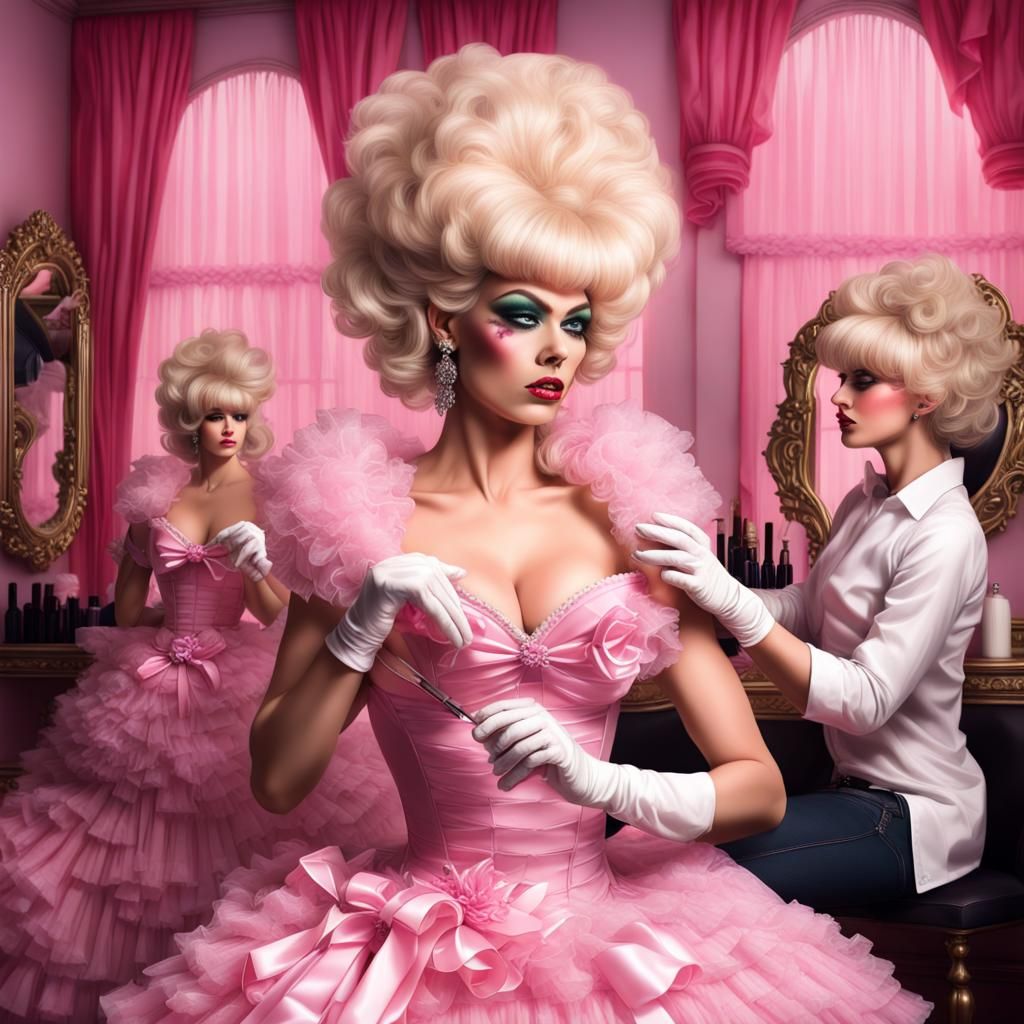 Salon Transformation: Sissyboi to Dragqueen Dolly