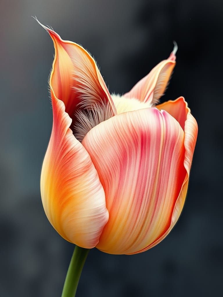 A cat that is a tulip