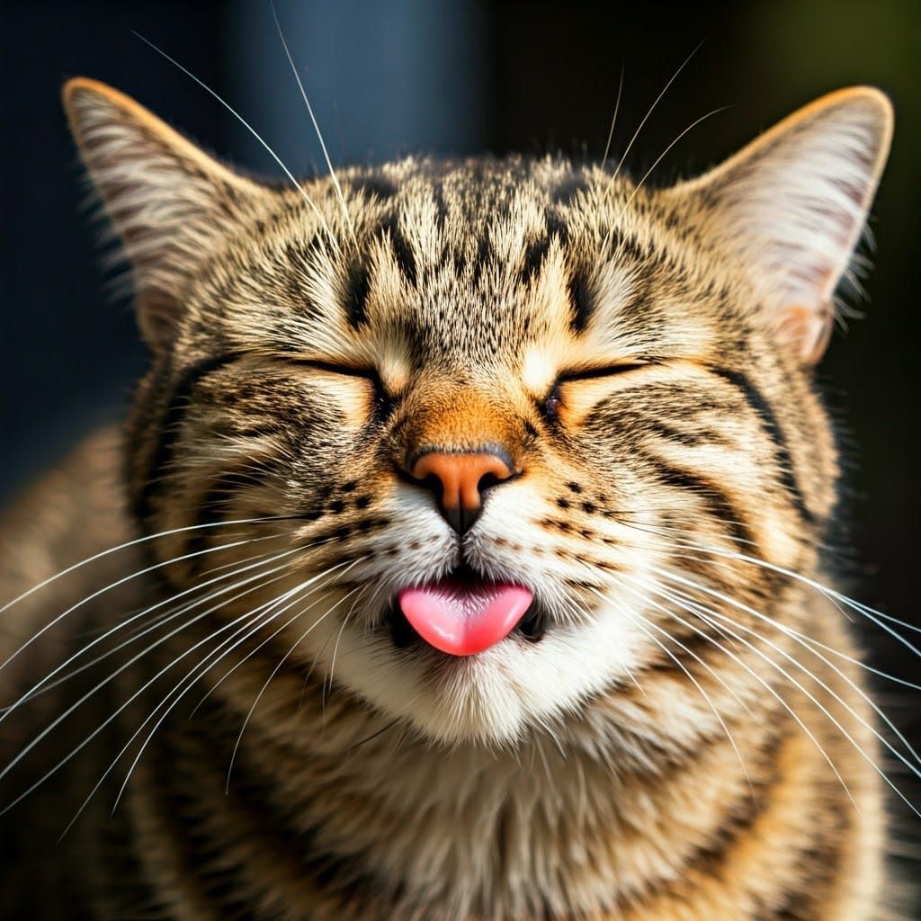 Cat Licking Camera Lens in Intimate Photography Style