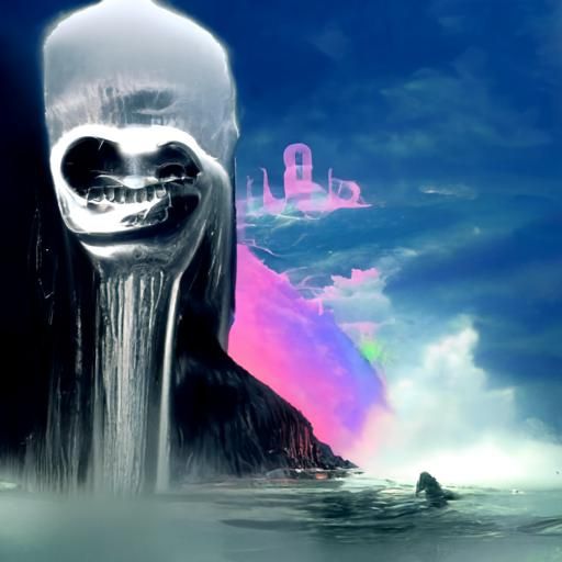 Eldritch God in Tuxedo: Beksiński-Inspired Concept Art