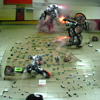 Cyborg Battle in Primordial Apocalypse
