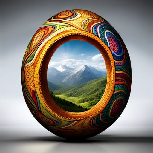 Intricately Detailed Ouroboros Easter Egg