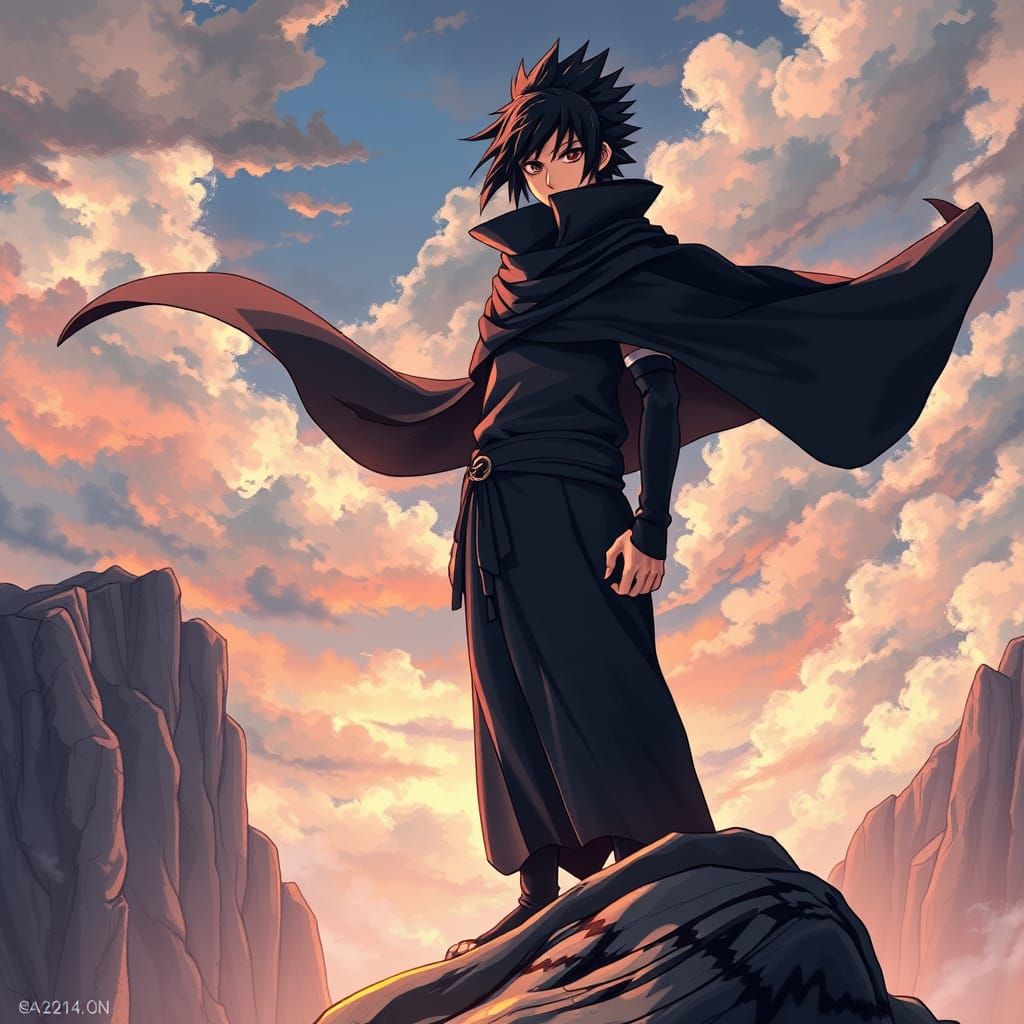 Sasuke Uchiha: Heroic Anime Key Visual
