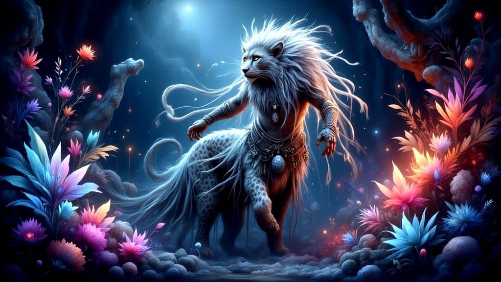 Bioluminescent Forest Guardian in Fantasy Concept Art