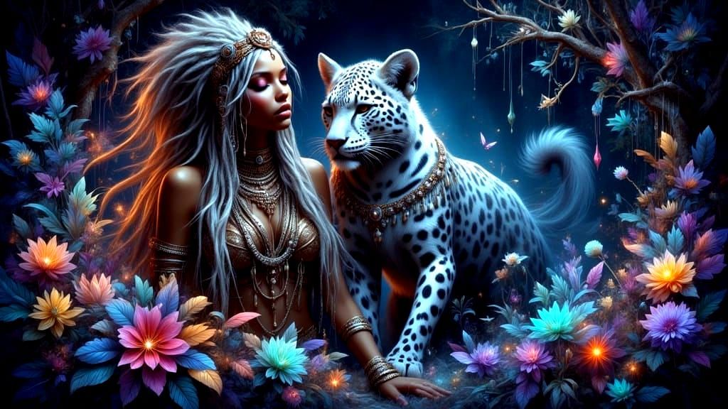 Bioluminescent Forest Guardian in Fantasy Concept Art