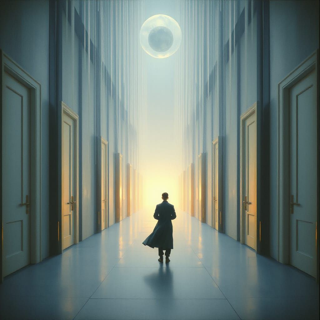 Surreal Cathedral of Memory Doors in Dreamlike Style