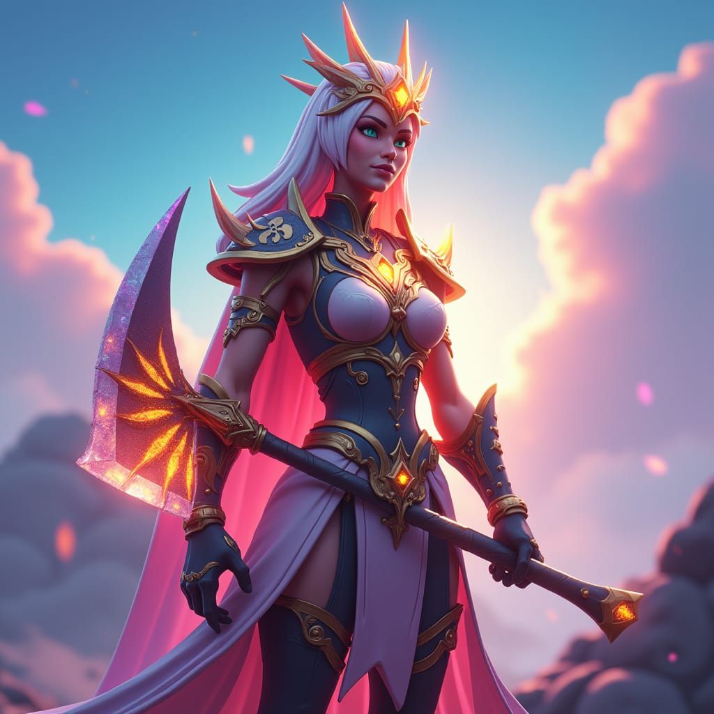 Joltara the Fortnite Warrior in Dreamlike Realm