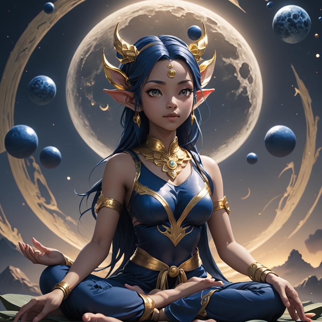 Epic 3D Yemaya in Lotus Position