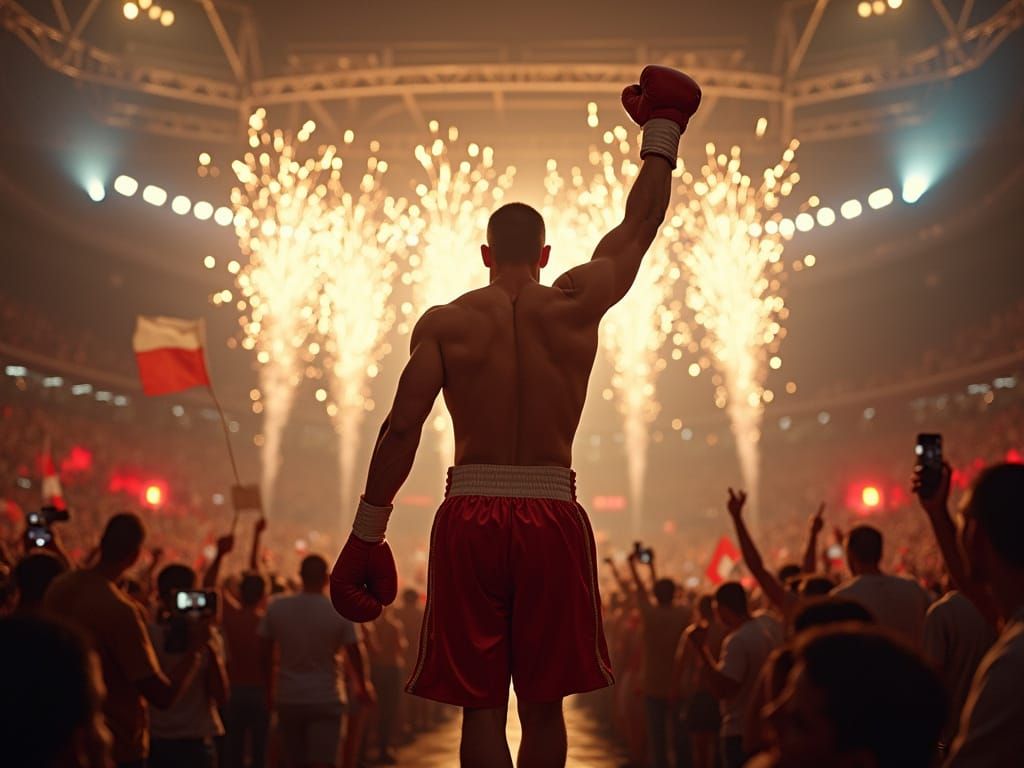 Champion Boxer Enters Stadium to Thunderous Applause in Cine...