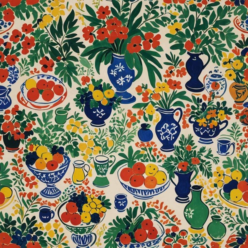 Colorful Still Life in Fauvist Style