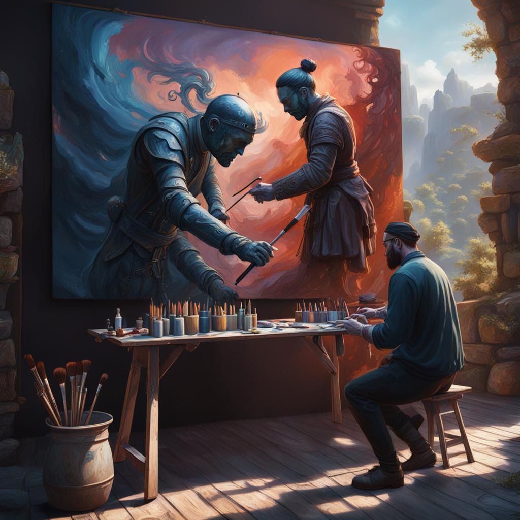 Recursive Painting: A Painter Painting a Painter