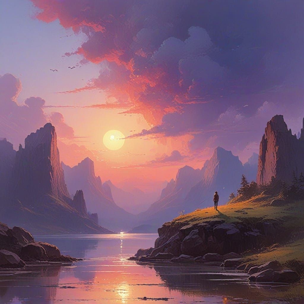 Enigmatic Pastel Dreamscapes in Watercolor Fantasy Art