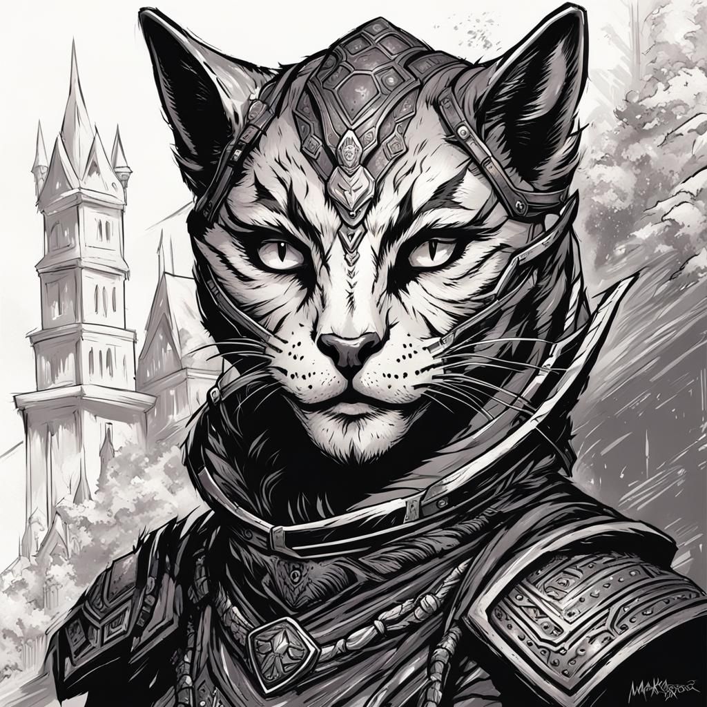 Female Khajiit Comic Book Art