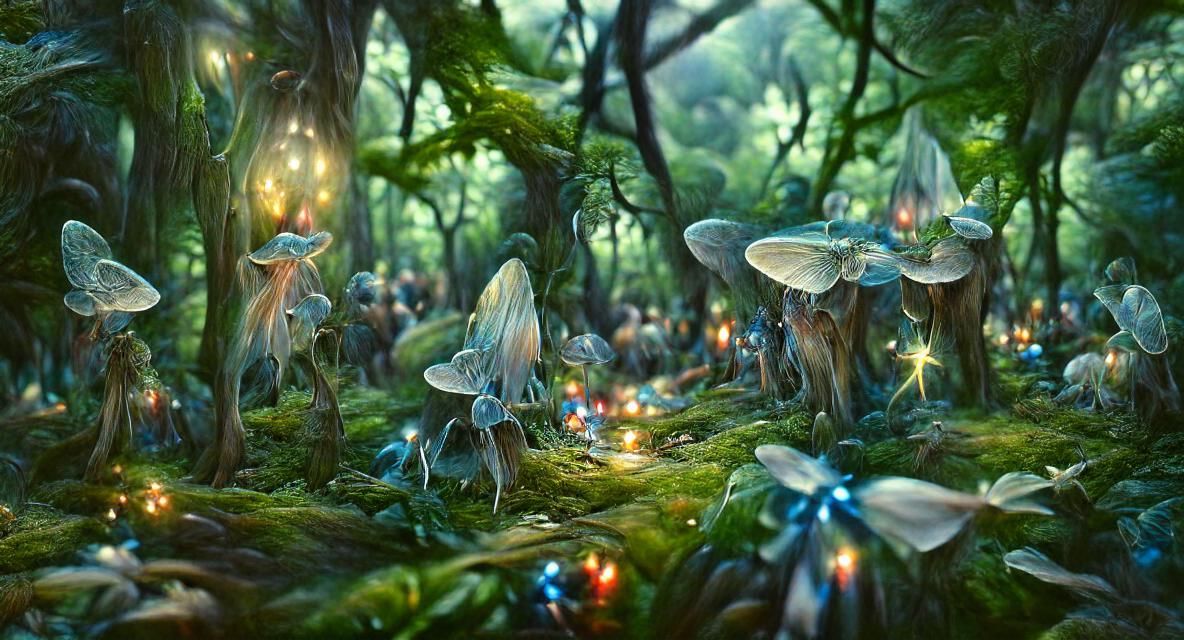 Enchanted Forest: Fireflies, Fairies, and Magical Flora