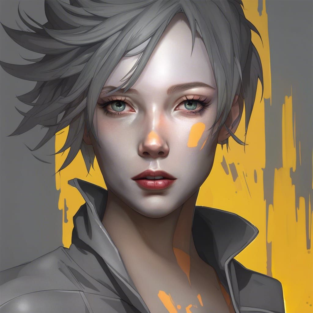 Grey Skin Character Portrait