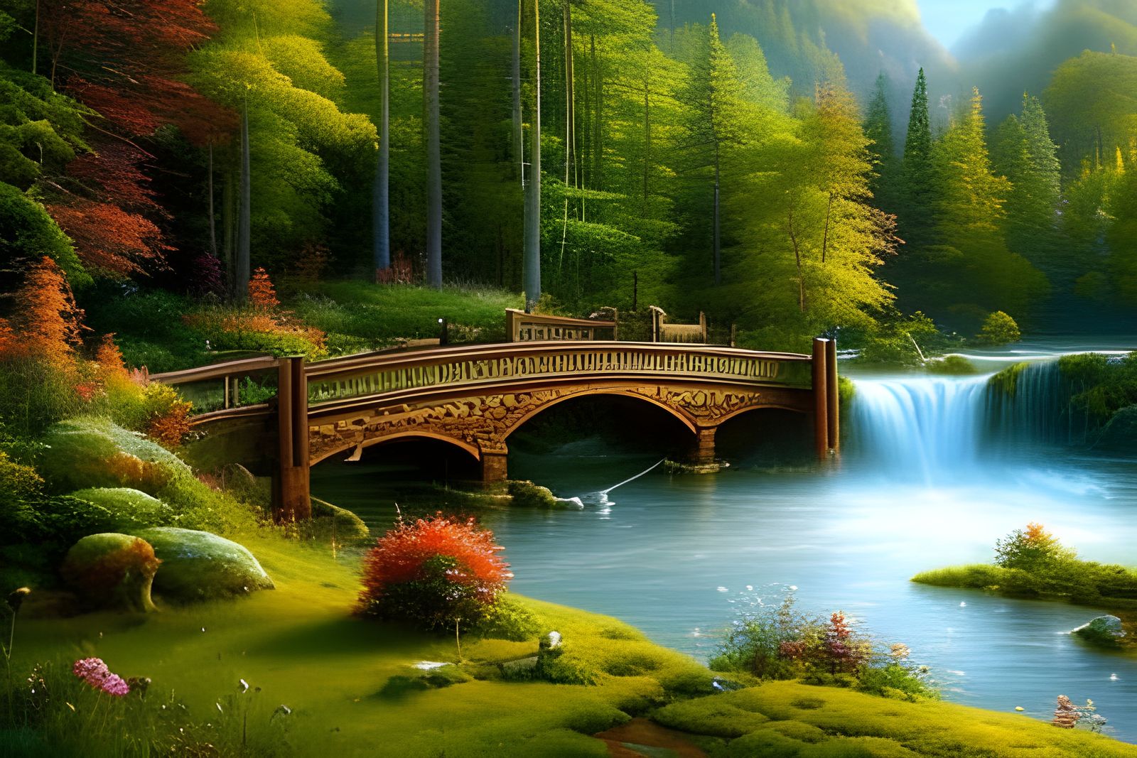 Enchanting Cottage in Forest, Fantasy Concept Art