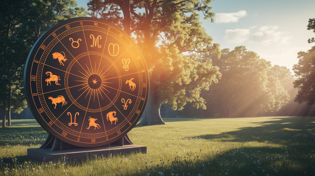 Ornate Zodiac Wheel Radiates Summer Enchantment
