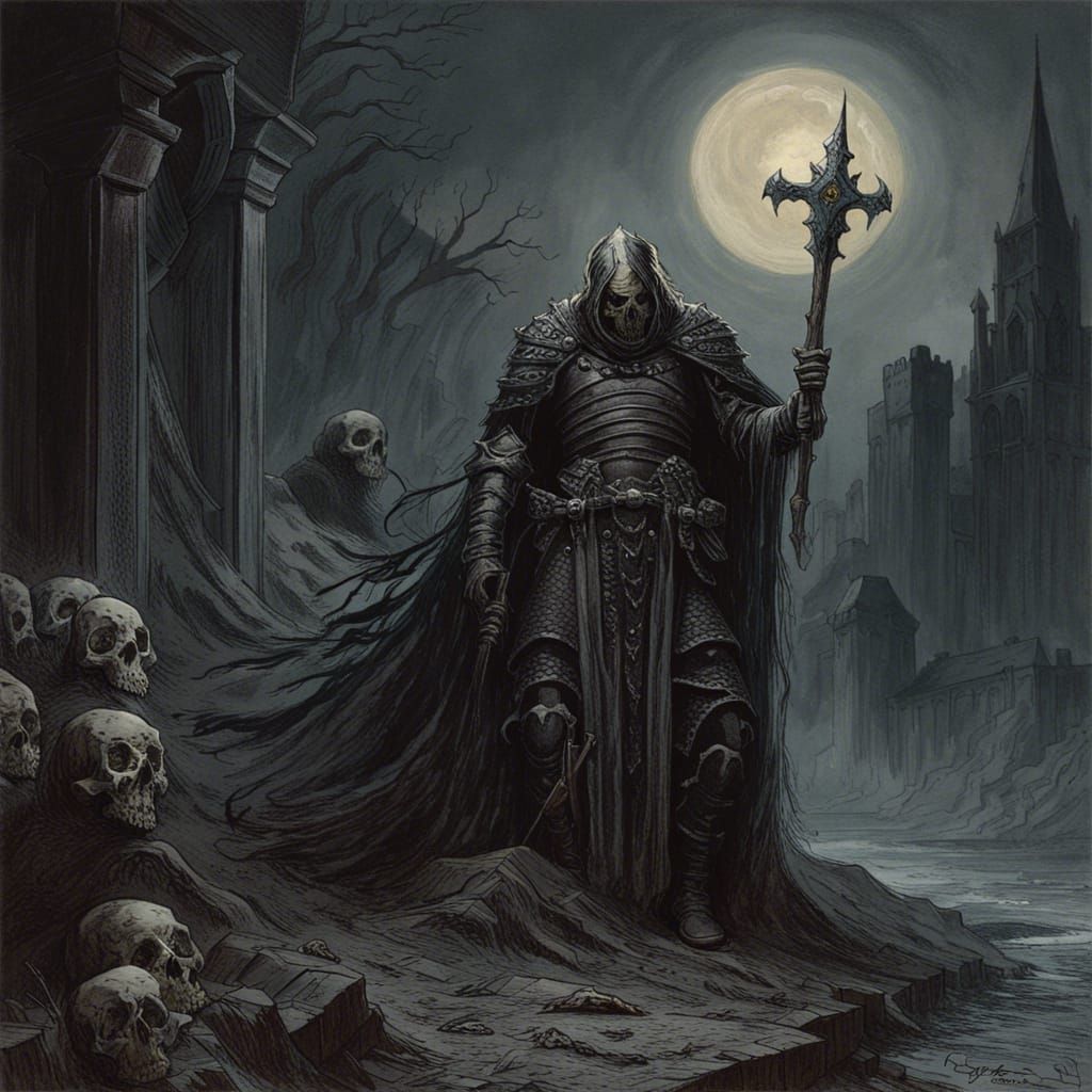 Death Knight in Dark Fantasy Style