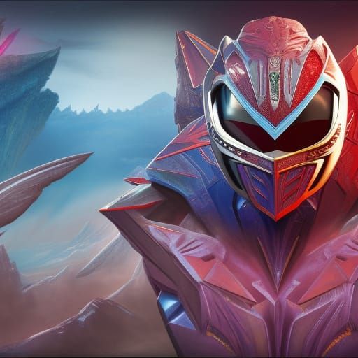 Detailed Power Ranger Matte Painting in 8K