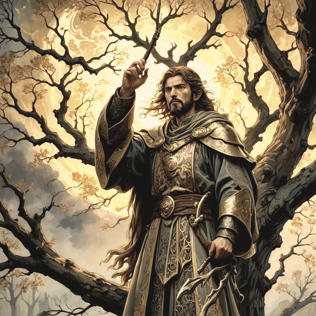 Epic Battle of Cad Goddeu: Anime Cinematic Painting