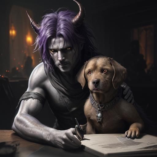 Demonic Duo in Dark Fantasy Style