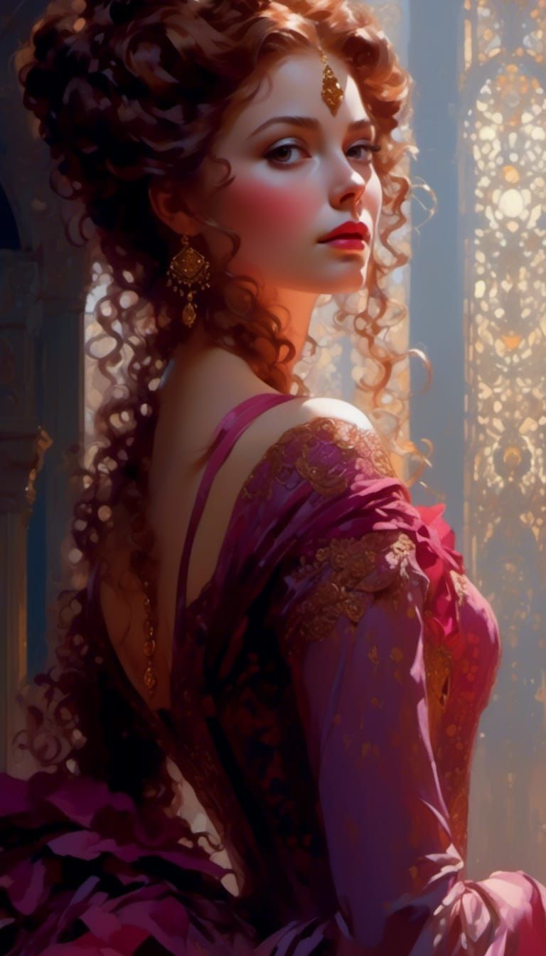 Princess Belle Portrait with Dramatic Lighting