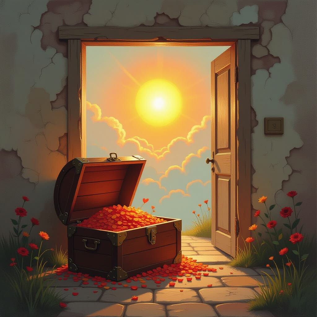 Heart Opens Like Chest, Releasing Vibrant Colors