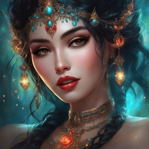 Beautiful Gothic Indonesian Princess Portrait