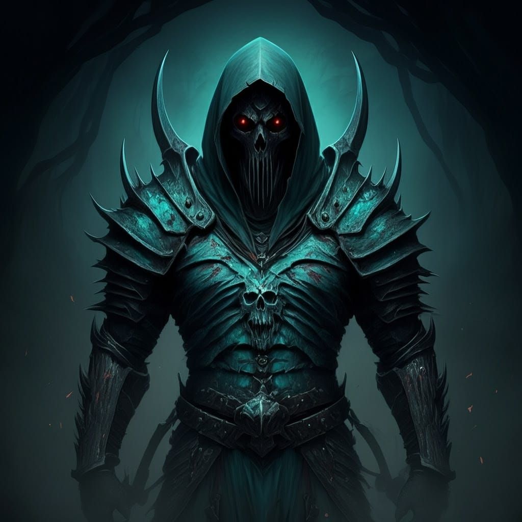 Grimdark Scene in Turquoise Hues