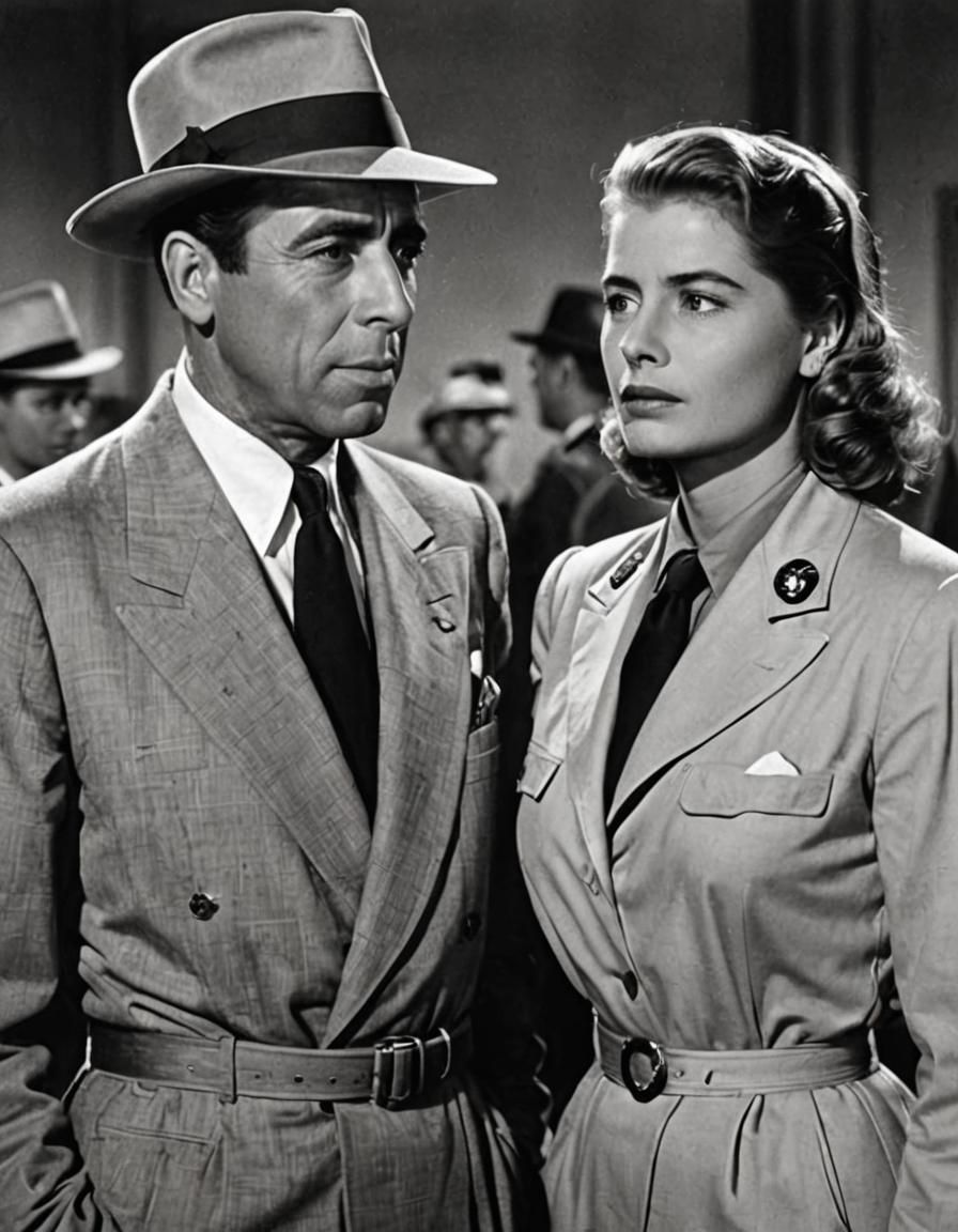 Humphrey Bogart and Ingrid Bergman in Casablanca