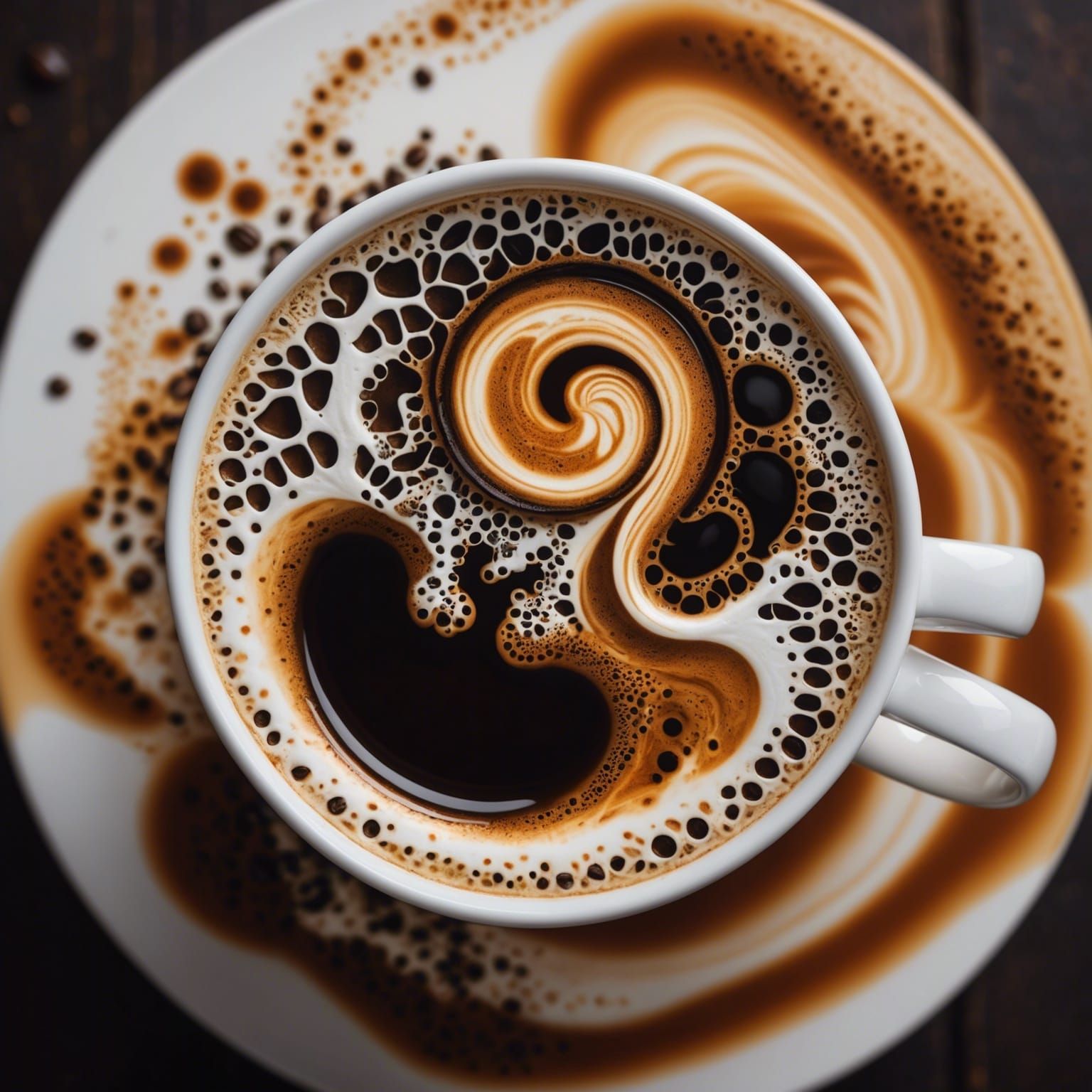 Coffee Cup Fairy Portrait Macro Image