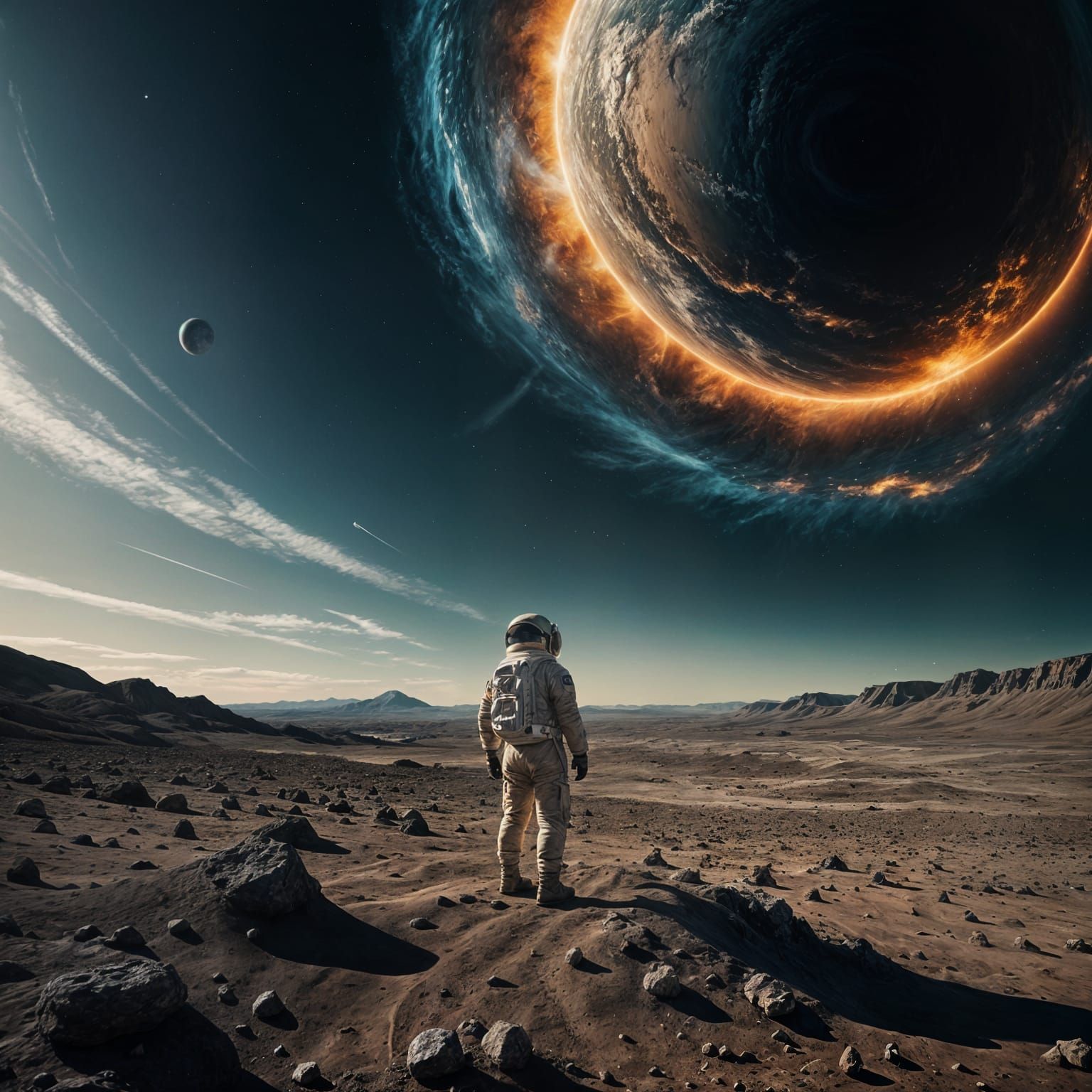 Astronaut on Distant Planet, Cinematic Film Still