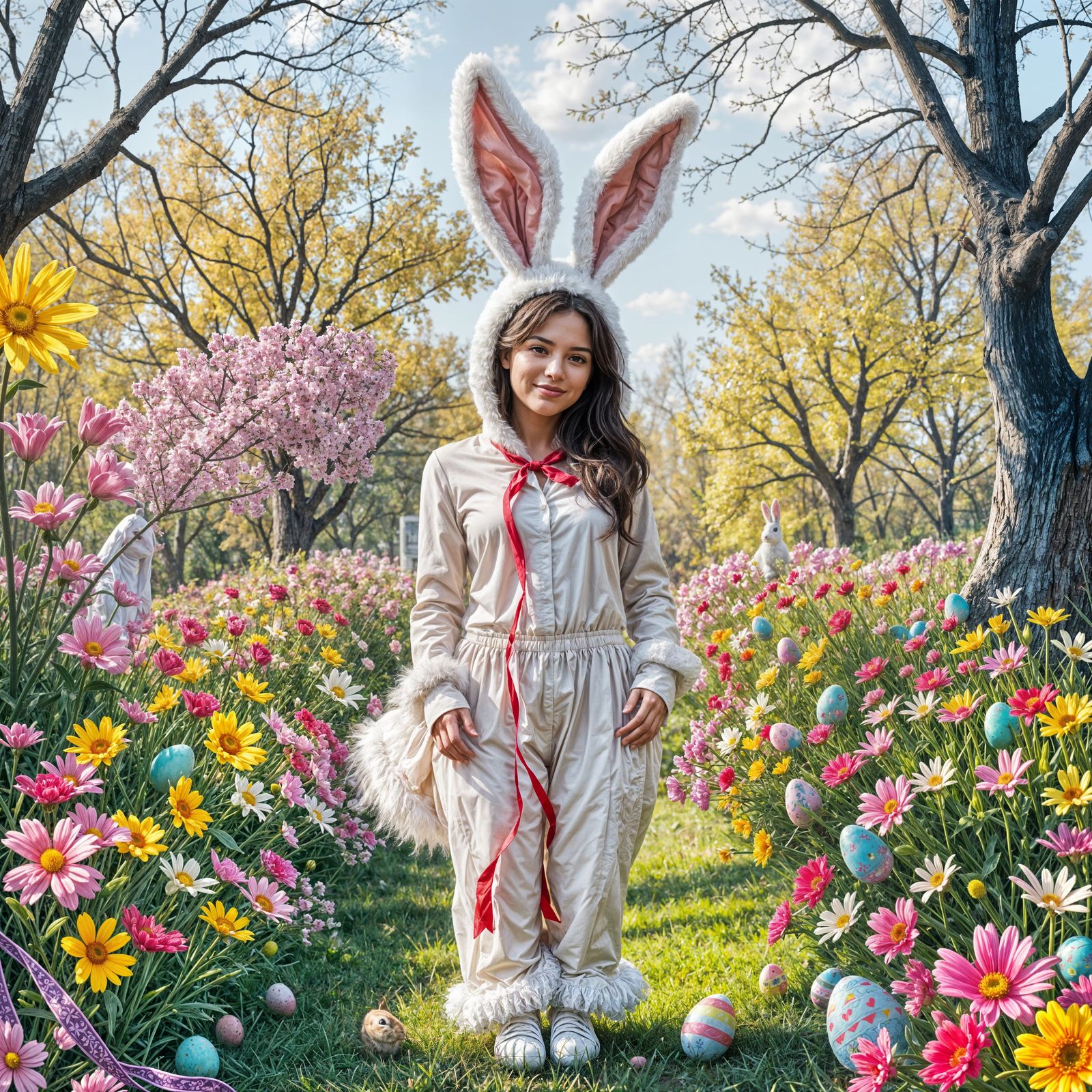 Easter Bunny in Traditional Costume