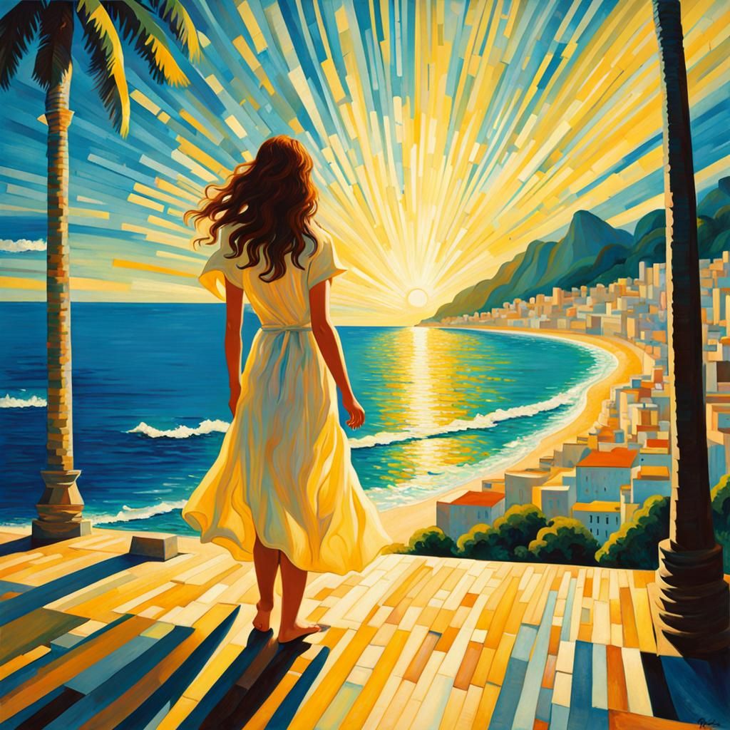 Girl from Ipanema in Post-Impressionistic Sunlight