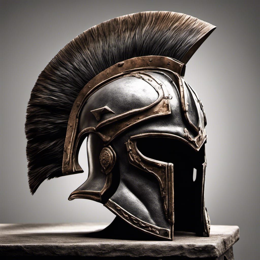 Hyperrealistic Spartan Helmet in High Definition