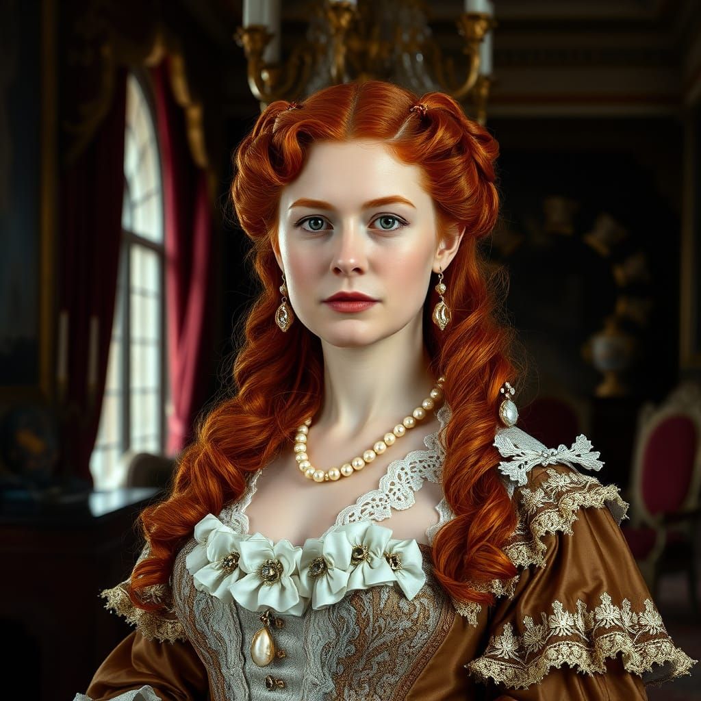 Baroque Countess in Seventeenth Century Attire