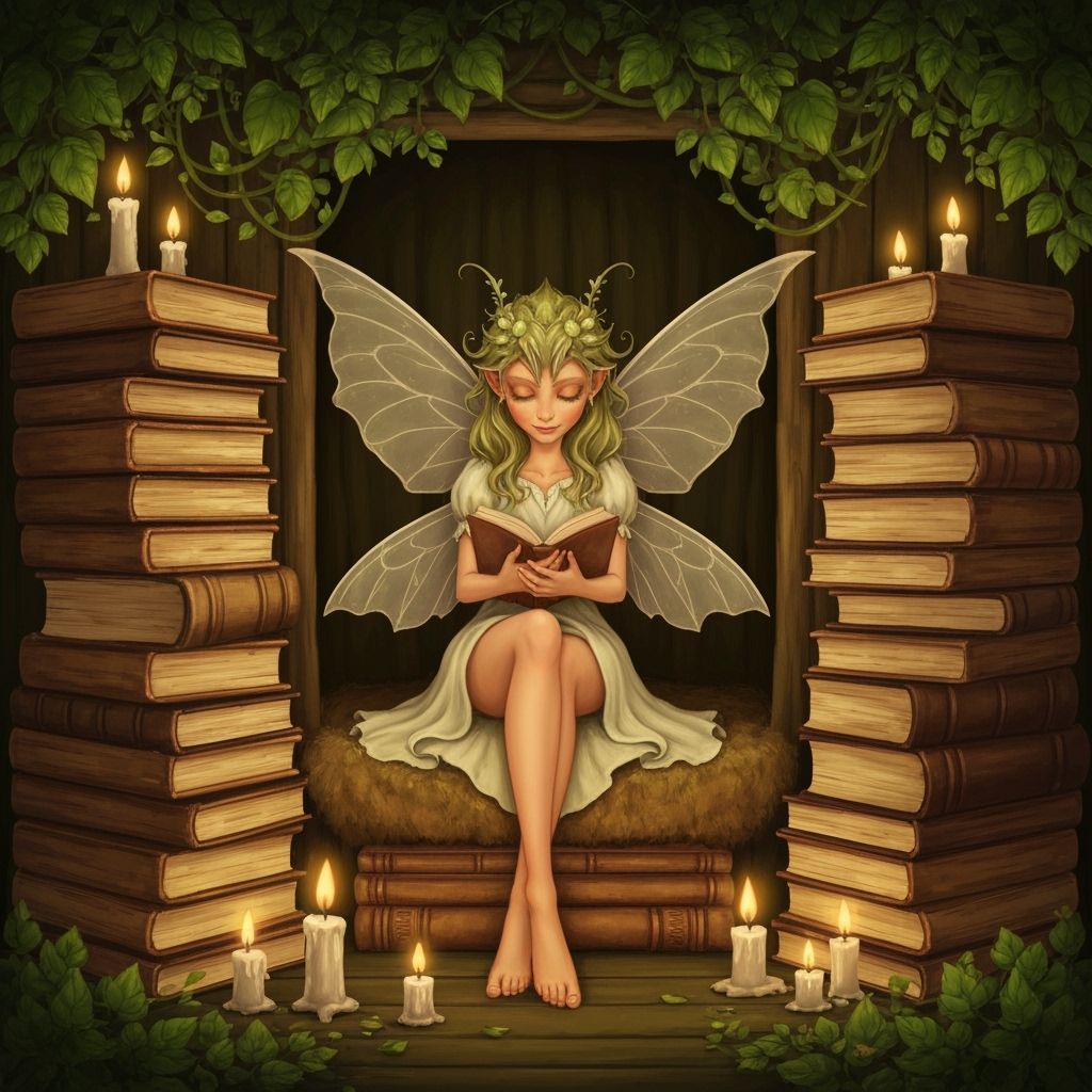 Cozy Fairy Reading Nook in Whimsical Style