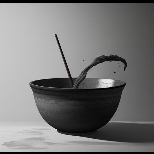 Washbasin in Chinese Ink Wash Painting