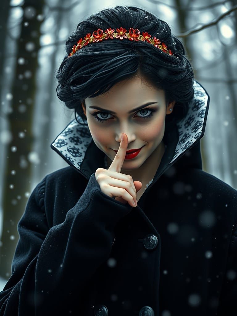 Snow White's Secret: A Cinematic Winter Portrait