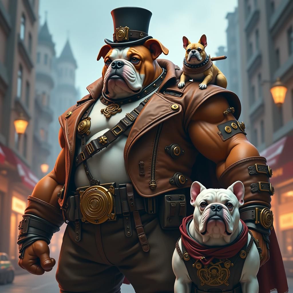 Steampunk Bulldog Squad on Fortnite Island