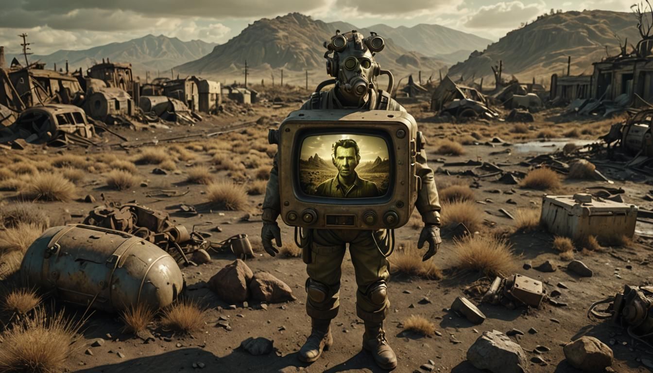 Fallout Portrait in Wes Anderson Style