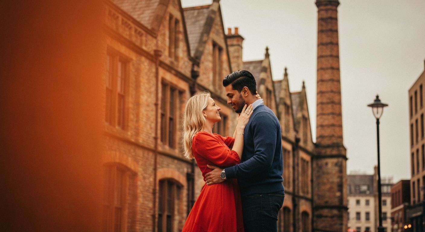 Brasov Embrace: Cinematic Shadows and Noir Aesthetic