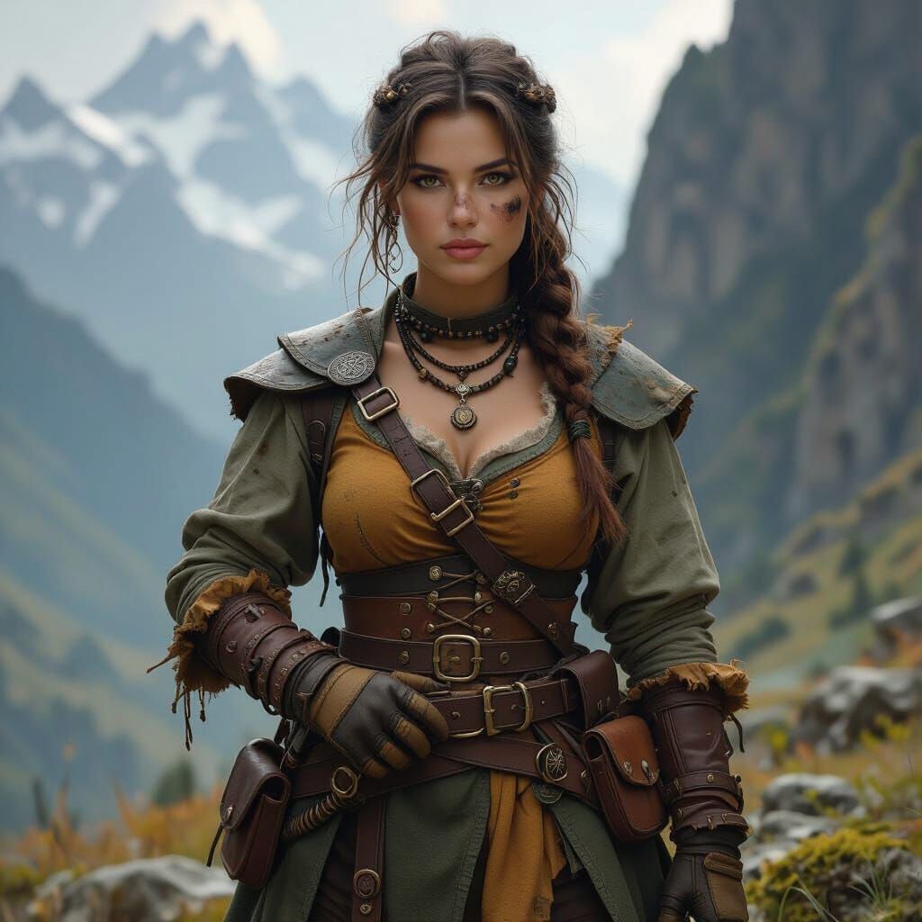 Mountain Dwarf Concept Art in Dark Fantasy Style