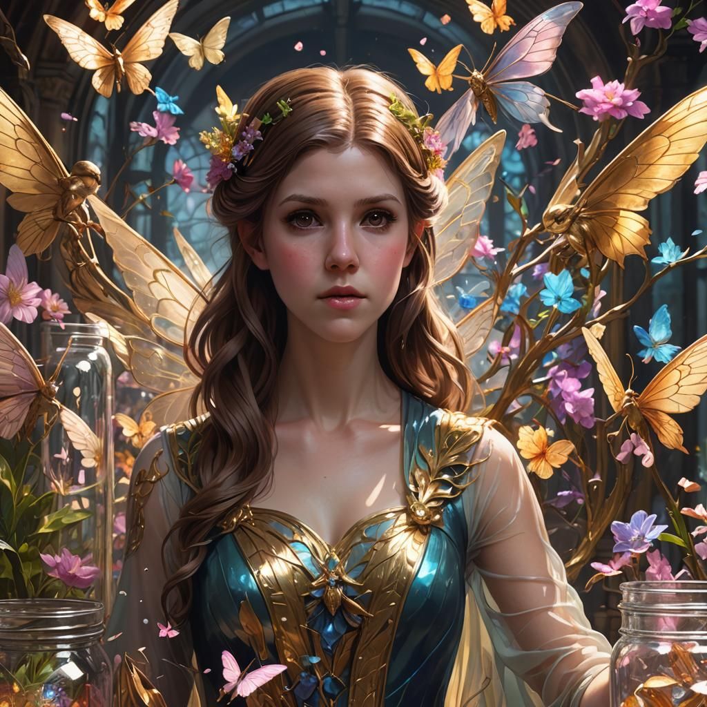 Anna Kendrick as Winged Fairy Portrait