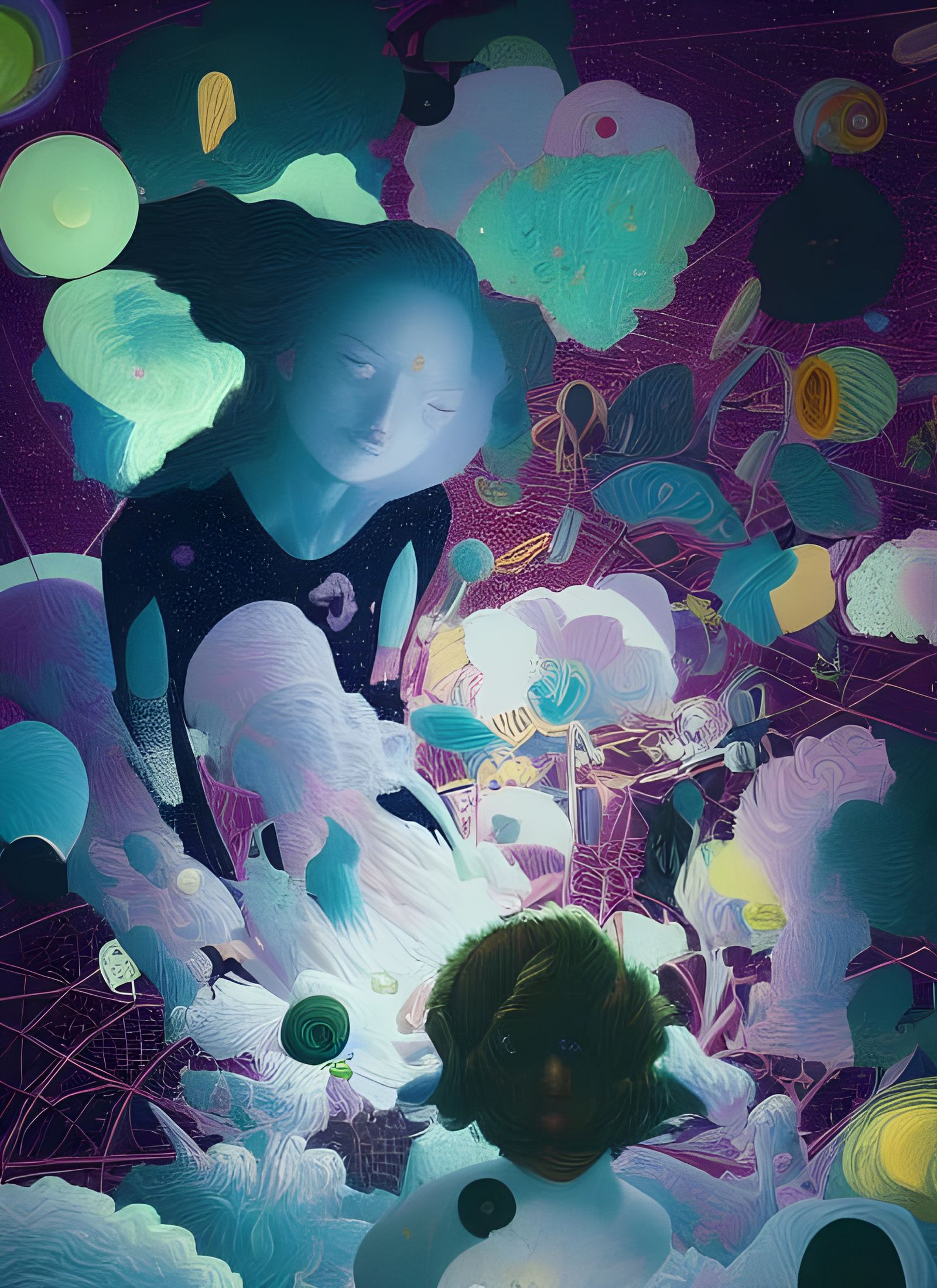 Dreamlike Abstract Illusionism with Radiant Light