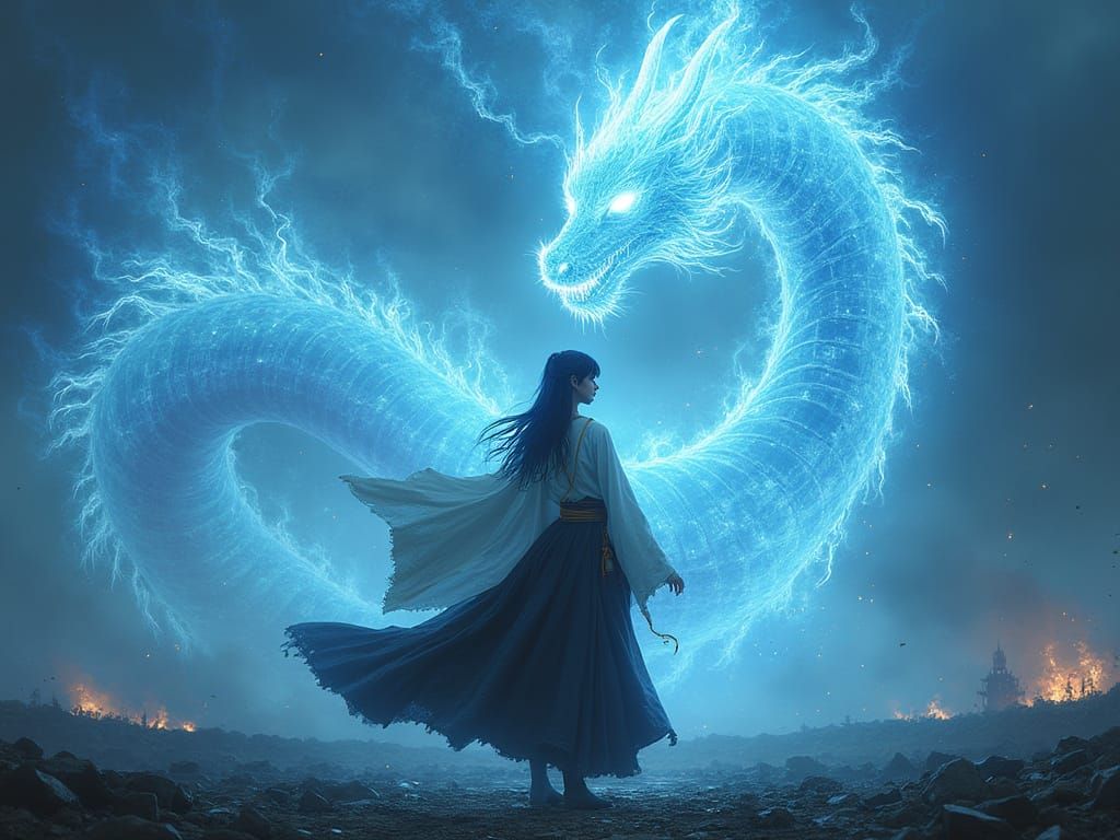 Majestic Soul Reaper Transforms Amidst Ethereal Flames