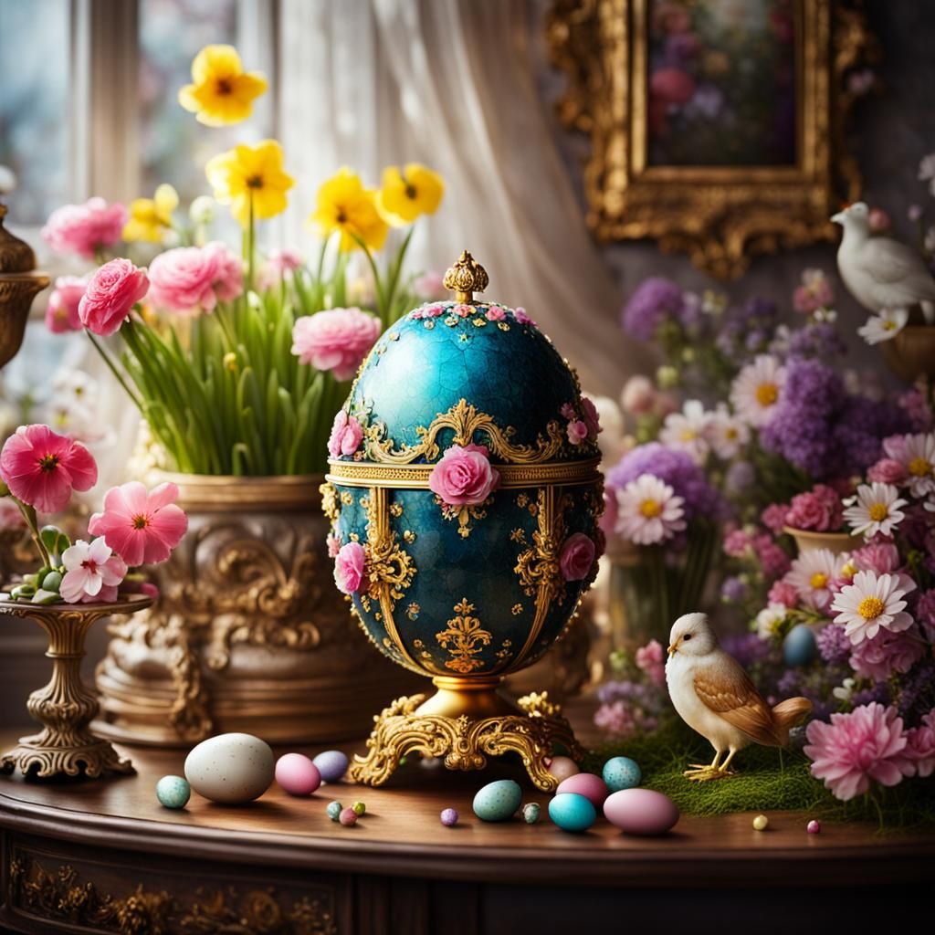 Faberge Egg. AI image prompt in my tutorials!